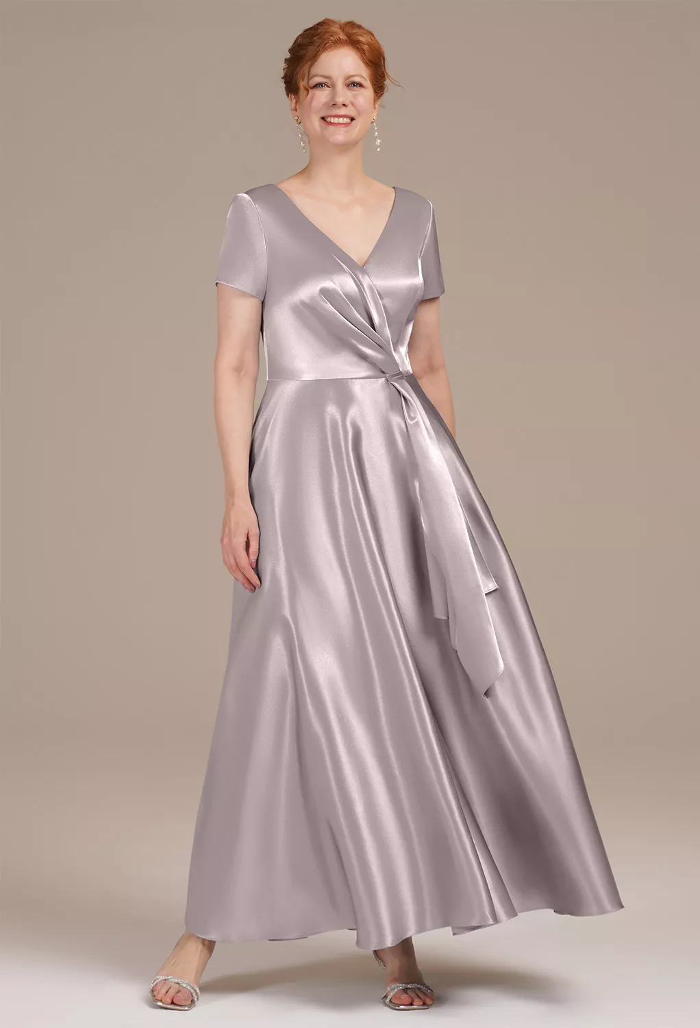 AW Omukama Taupe  Mother of the Bride Dresses